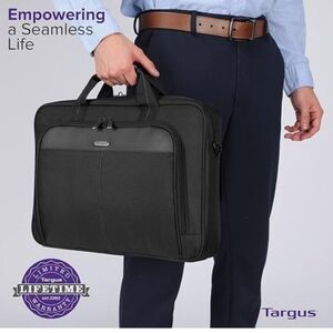 TARGUS NEW Classic Slim Briefcase Messenger Padded Laptop Bag‎ 15"-16" Business